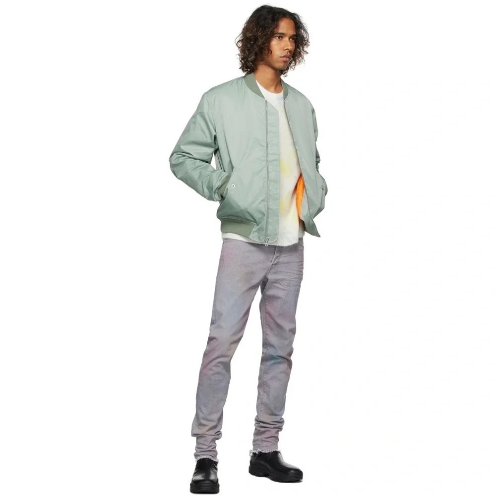 John Elliott Angora Crew Sweater in Ivory Skittles, size 3